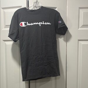 Champion Black Short Sleeve Tee Iconic Logo small